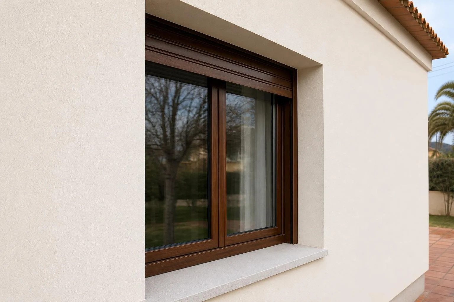 Recerco de ventana terminado con SATE